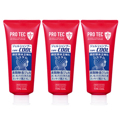 PRO TEC ジ ェルシャンプー TYPE-COOL 3本セット画像大