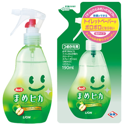 ルック まめピカ トイレのふき取りクリーナー 本体1本＋つめかえ用3本セット画像大