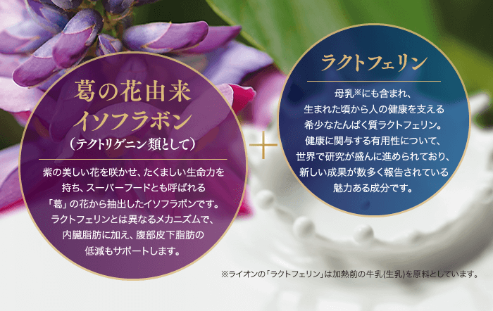 脂肪対策成分を2種類配合