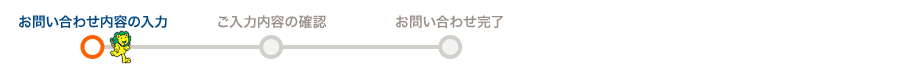 お問い合わせ内容の入力
